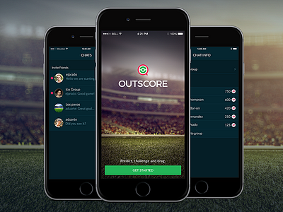 Outscore - Chats & Sports app app caracas illustration mobile sport ui ux venezuela