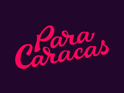 Caracas caracas lettering type venezuela