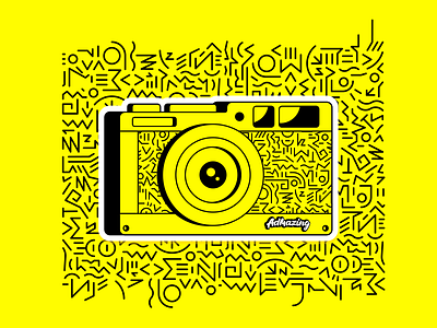 Camera sticker brand branding branding concept branding design camera illustration illustrator stickers