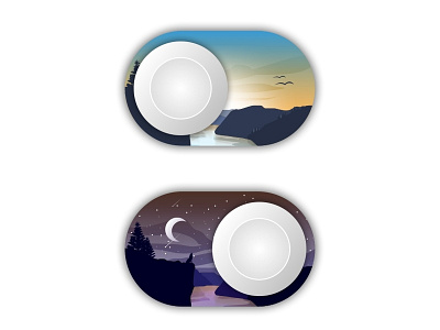 Day and Night Swipe Illustration design flat illustration landscape swipe vector