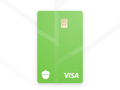 Acorns Debit Card card financial graphic design green metal