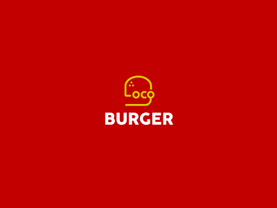 Loco burger - logo design branding burger design icon ideia illustrator ilustrator logo minimal red vector yellow