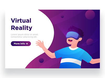 Virtual Reality Landing Page illustration landing page modern