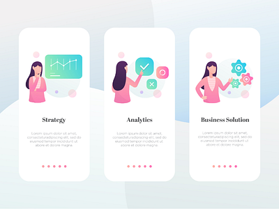 Business app onboarding screen.