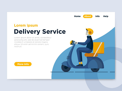 Delivery service landing page