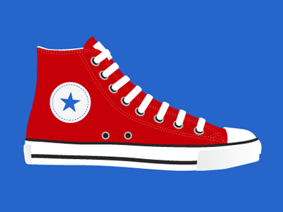 Yet Another Shoe Illustration chucks converse hi tops illustration just for kicks shoes