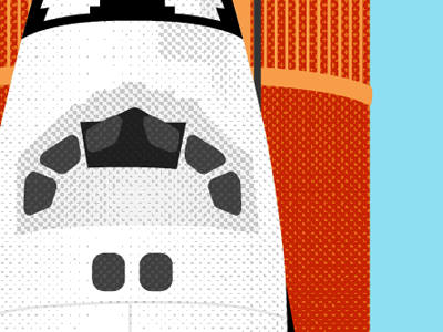 Shuttle Tones half tone illustration space shuttle sts 133