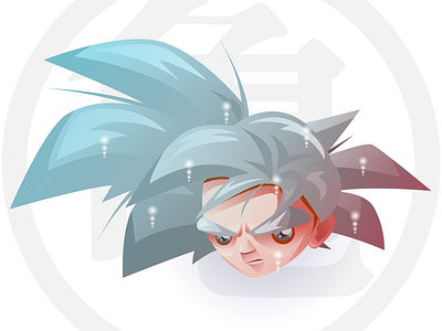 goku ultra instinct animation anime cartoon character dbz design dragonballz goku hanji illustration illustrator punjabi ultrainstinct vector