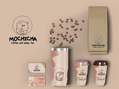 LOGO + STATIONARY branding card design coffee cup design cup design design dog logo illustration illustrator logo mug design vector