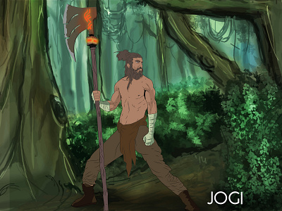 Jogi beard board game branding character character design characters design game illustration vector warrior weapons