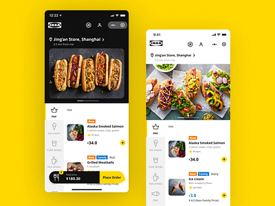 IKEA Food Mobile Redesign