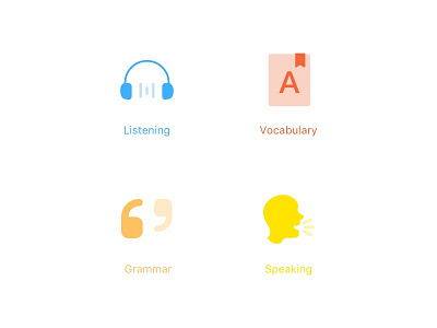 English Learning Icons