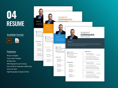 Resume desing with cover letter cv clean cv design cv resume template cv template resume resume clean resume cv resume template