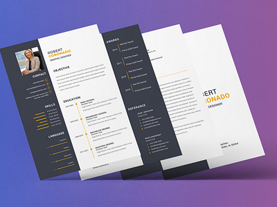 Resume design with cover letter cv clean cv design cv resume template cv template design illustration resume resume clean resume cv resume template