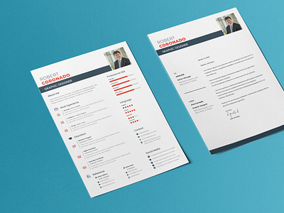 Resume design with cover letter