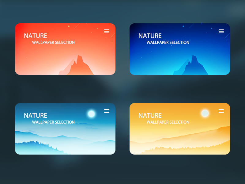 Wallpaper app selection by Matt Ma on Dribbble