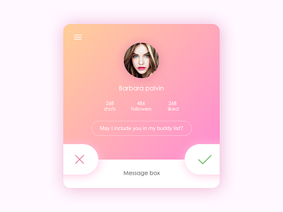 Messagebox app color design social ue ui ux