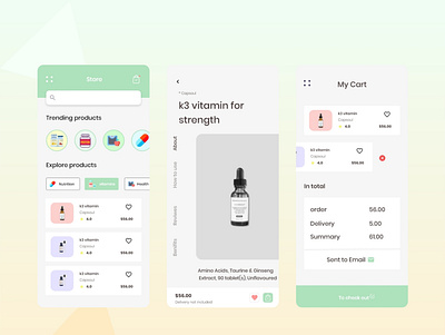 health kart app branding concept dribble illustration logo minimal ui ux vector