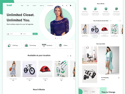 online shopping landing page