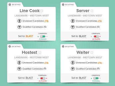 Job Finder Cards interface job uiux