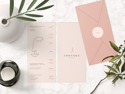 Gift card - JOHANKA cosmetics branding design gift gift cards logo minimalism minimalist typogaphy voucher voucher design