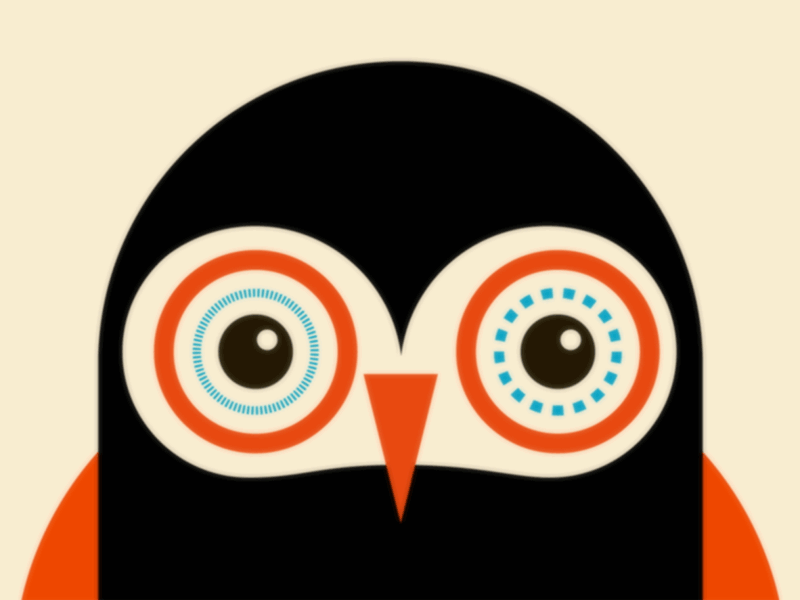 Beatnosys. Owl 2danimation art direction design hypnotic illustration owl