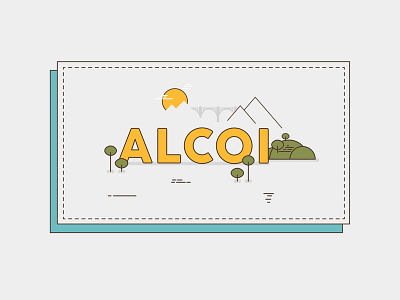 Alcoi. Typography 2danimation adobe illustrator art direction design illustration motion motion graphics offbeatestudio typography vector