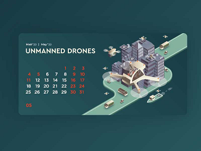 Unmanned drones design flat illustration illustrator ui vector web website