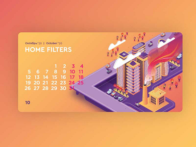 HOME FILTERS design flat illustration illustrator ui vector web website