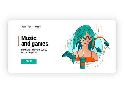 Music Game art design flat illustration illustrator ui vector web website