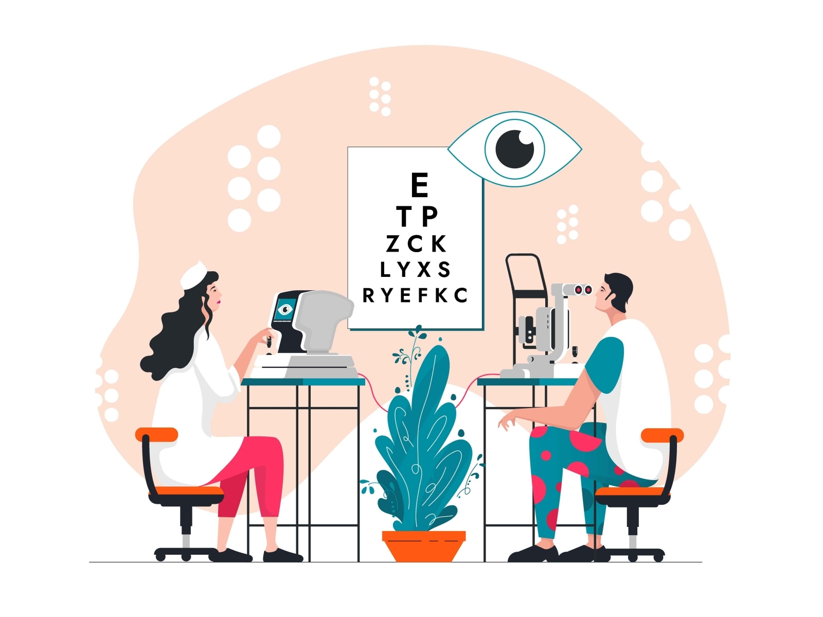 Illustration Ophthalmologist, Optometrist by Alex Ionov on Dribbble