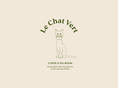 Le Chat Vert graphicdesign illustration logo