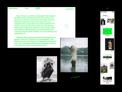 Iñigo Awewave Website - About & Work Page