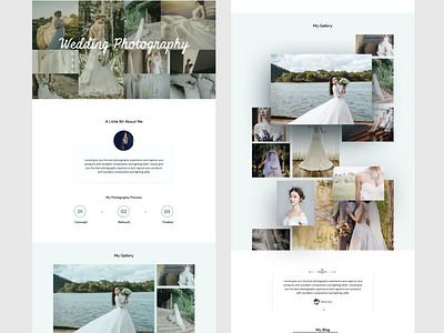 wedding photography template design minimal photographer photography portfolio portrait template ux