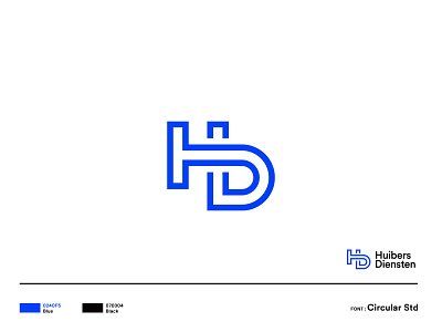 Huibers Diensten branding branding identity cleaning company design icon logo symbol typography