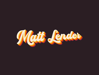 Matt Lender branding design disco dj edm logo handwritten logo music retro typography