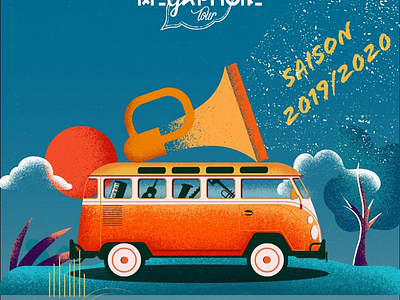 Mégaphone Tour affiche bus festival jazz music poster