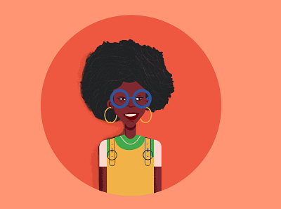 african portrait character design illustration