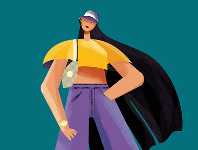 fashionista animation art character design design flat illustration illustrator minimal vector