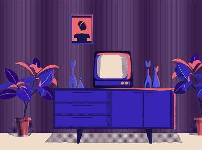 living room animation art branding design illustration illustrator