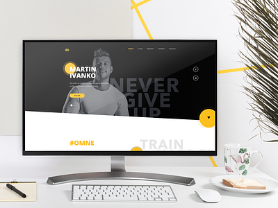 Ivanko Fitness Web - Idea & Copywriting design fitness graphic graphic design graphics idea ux web web design yellow
