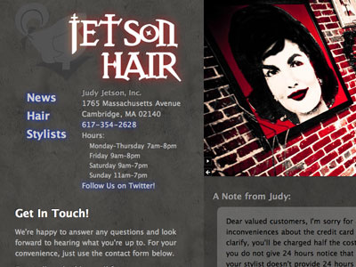 Hair Salon Website Revamp after Salon Renovation