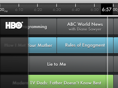 Tv Guide iPad app design ipad mockup tv wip
