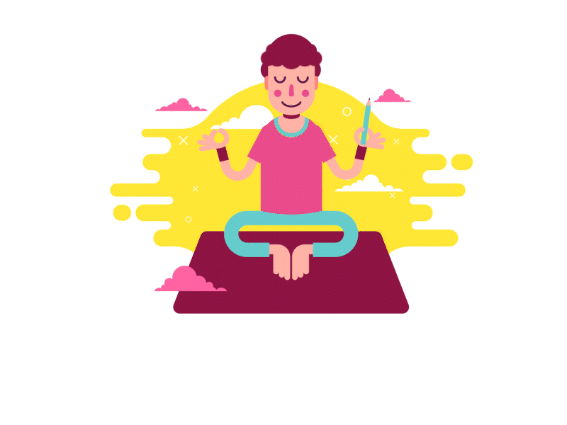 Meditation 2d animation character character animation design illustration motion motion graphics