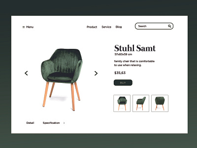 Furniture Page app design interaction landing page ui ux web website