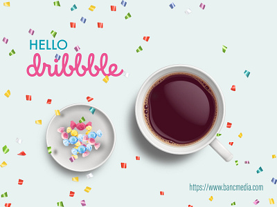 Hello Dribbble! artdirection artist banc branding coffee design graphic hello hello dribbble hello dribble sweets typography