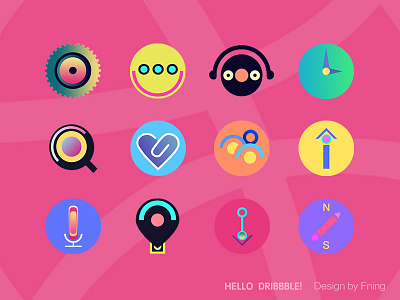 Hello Dribbble~ color icon