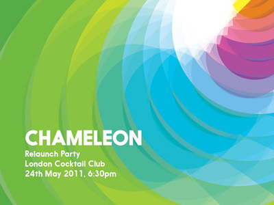Chameleon Relaunch Party Invite chameleon invite party rebrand