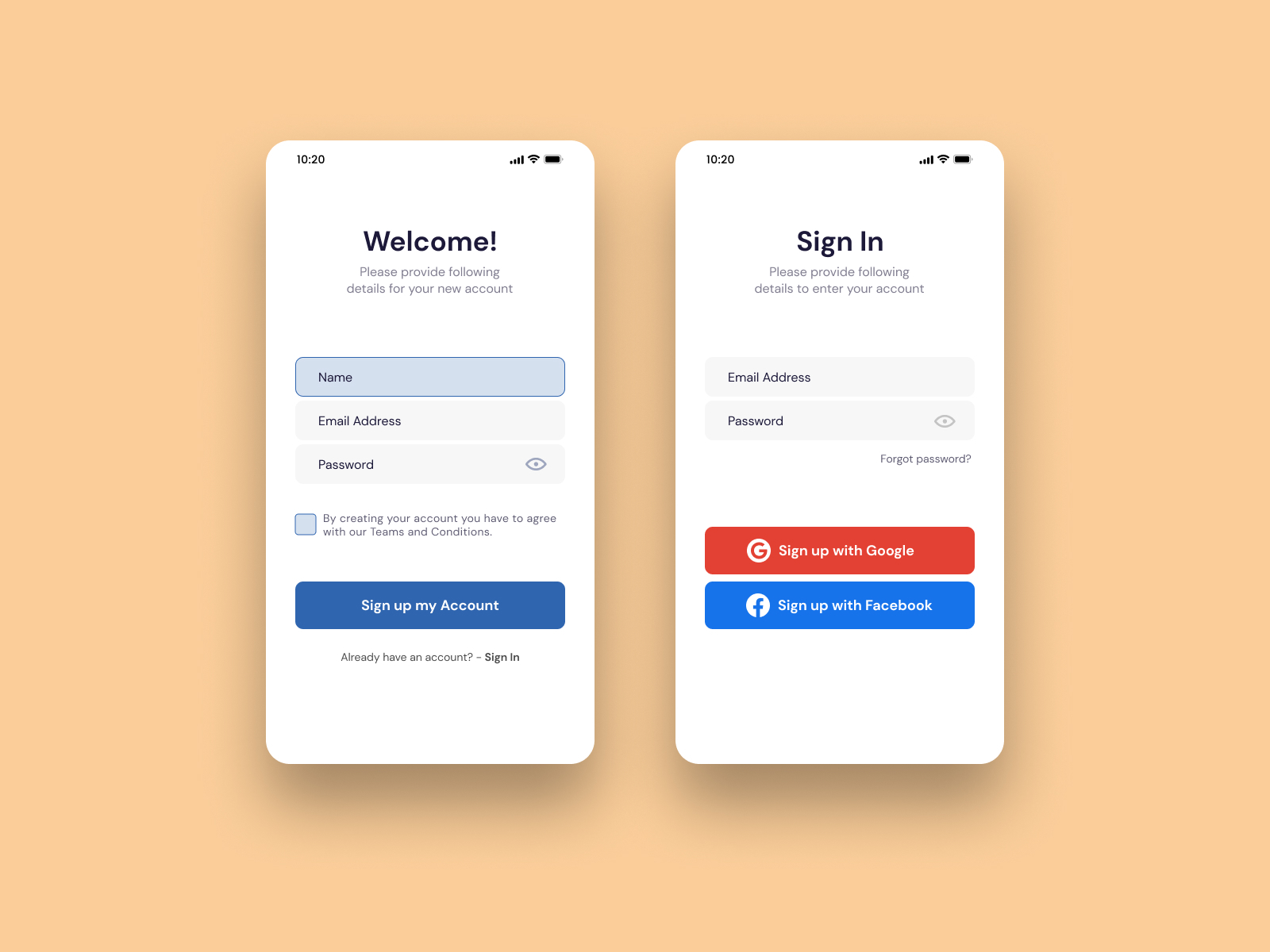 Login by Natacha Ferenc on Dribbble