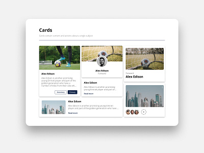 Cards cards design design system ui